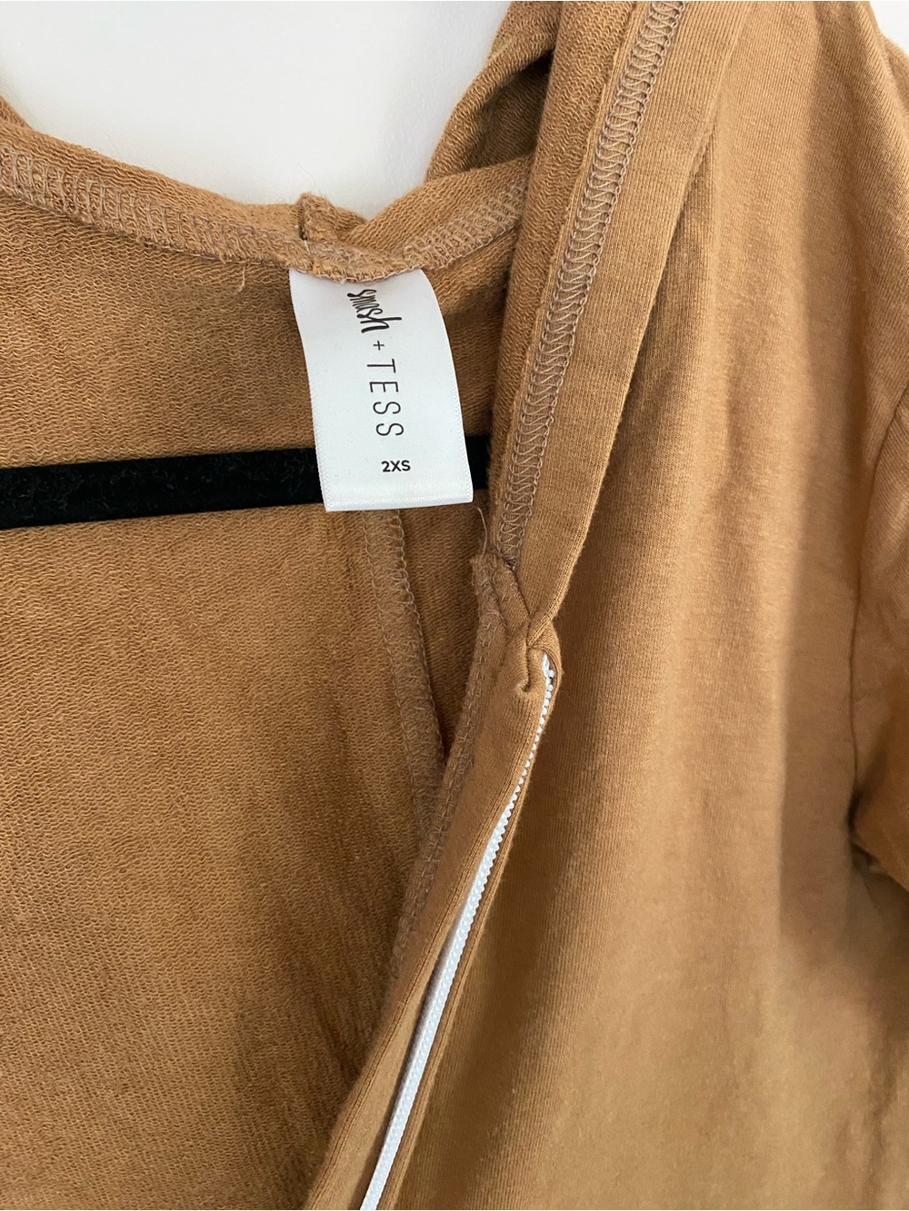 Smash + Tess Camel Brown Hooded Romper - Picture 2 of 5